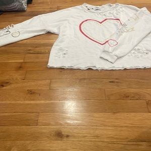 womens lauren moshi distressed long sleeve shirt